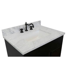Load image into Gallery viewer, Bellaterra Home 400200-SB-WMR 31&quot; Single Sink Vanity in Silvery Brown Ash with White Carrara Marble, White Rectangle Sink, Countertop and Sink