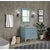 Bellaterra Home 400400-AB-GYO 31" Single Sink Vanity in Aqua Blue with Gray Granite, White Oval Sink, Bathroom Rendering