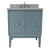 Bellaterra Home 400400-AB-GYO 31" Single Sink Vanity in Aqua Blue with Gray Granite, White Oval Sink, Front View