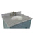 Bellaterra Home 400400-AB-GYO 31" Single Sink Vanity in Aqua Blue with Gray Granite, White Oval Sink, Countertop and Sink