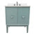 Bellaterra Home 400400-AB-WER 31" Single Sink Vanity in Aqua Blue with White Quartz, White Rectangle Sink, Front View
