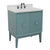 Bellaterra Home 400400-AB-WER 31" Single Sink Vanity in Aqua Blue with White Quartz, White Rectangle Sink, Angled View