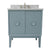 Bellaterra Home 400400-AB-WMR 31" Single Sink Vanity in Aqua Blue with White Carrara Marble, White Rectangle Sink, Front View