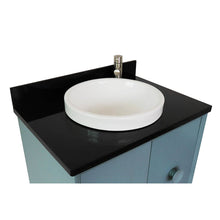 Load image into Gallery viewer, Bellaterra Home 400400-CAB-AB-BGRD 31&quot; Single Sink Vanity in Aqua Blue with Black Galaxy Granite, White Round Semi-Recessed Sink, Countertop and Sink
