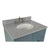Bellaterra Home 400400-CAB-AB-GYO 31" Single Wall Mounted Vanity in Aqua Blue with Gray Granite, White Oval Sink, Countertop and Sink
