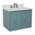Bellaterra Home 400400-CAB-AB-GYO 31" Single Wall Mounted Vanity in Aqua Blue with Gray Granite, White Oval Sink, Angled ViewBellaterra Home 400400-CAB-AB-WER 31" Single Wall Mounted Vanity in Aqua Blue with White Quartz, White Rectangle Sink, Angled View
