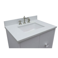 Load image into Gallery viewer, Bellaterra Home 400400-CAB-WH-WER 31&quot; Single Wall Mount Vanity in White with White Quartz, White Rectangle Sink, Countertop and Sink