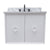 Bellaterra Home 400400-CAB-WH-WMR 31" Single Wall Mount Vanity in White with White Carrara Marble, White Rectangle Sink, Front View