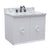 Bellaterra Home 400400-CAB-WH-WMR 31" Single Wall Mount Vanity in White with White Carrara Marble, White Rectangle Sink, Angled View