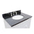Bellaterra Home 400400-WH-BGO 31" Single Vanity in White with Black Galaxy Granite, White Oval Sink, Countertop and Sink
