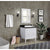 Bellaterra Home 400400-WH-BGRD 31" Single Vanity in White with Black Galaxy Granite, White Round Semi-Recessed Sink, Bathroom Rendering
