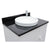 Bellaterra Home 400400-WH-BGRD 31" Single Vanity in White with Black Galaxy Granite, White Round Semi-Recessed Sink, Countertop and Sink