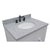 Bellaterra Home 400400-WH-GYO 31" Single Vanity in White with Gray Granite, White Oval Sink, Countertop and Sink