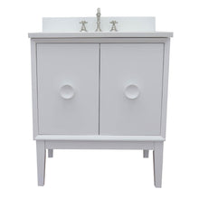 Load image into Gallery viewer, Bellaterra Home 400400-WH-WER 31&quot; Single Vanity in White with White Quartz, White Rectangle Sink, Front View