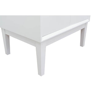 Bellaterra Home 400400-WH-WER 31" Single Vanity in White with White Quartz, White Rectangle Sink, Legs