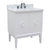 Bellaterra Home 400400-WH-WMR 31" Single Vanity in White with White Carrara Marble, White Rectangle Sink, Angled View