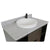 Bellaterra Home 400502-CAB-LY-GYRD 37" Single Wall Mounted Vanity in Gray Linen with Gray Granite, White Round Semi-Recessed Sink, Countertop and Sink