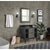 Bellaterra Home 400502-LY-BGO 37" Single Vanity in Gray Linen with Black Galaxy Granite, White Oval Sink, Bathroom Rendering