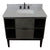 Bellaterra Home 400502-LY-GYR 37" Single Vanity in Gray Linen with Gray Granite, White Rectangle Sink