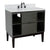 Bellaterra Home 400502-LY-WEO 37" Single Vanity in Gray Linen with White Quartz, White Oval Sink