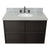 Bellaterra Home 400503-CAB-CP-GYO 37" Single Wall Mounted Vanity in Cappuccino with Gray Granite, White Oval Sink