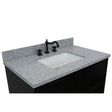 Load image into Gallery viewer, Bellaterra Home 400503-CAB-CP-GYR 37&quot; Single Wall Mounted Vanity in Cappuccino with Gray Granite, White Rectangle Sink