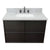 Bellaterra Home 400503-CAB-CP-GYR 37" Single Wall Mounted Vanity in Cappuccino with Gray Granite, White Rectangle Sink
