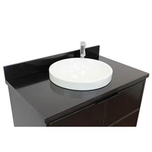 Load image into Gallery viewer, Bellaterra Home 400503-CP-BGRD 37&quot; Single Vanity in Cappuccino with Black Galaxy Granite, White Round Semi-Recessed Sink