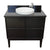 Bellaterra Home 400503-CP-BGRD 37" Single Vanity in Cappuccino with Black Galaxy Granite, White Round Semi-Recessed Sink