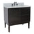 Bellaterra Home 400503-CP-GYO 37" Single Vanity in Cappuccino with Gray Granite, White Oval Sink