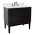 Bellaterra Home 400503-CP-WEO 37" Single Vanity in Cappuccino with White Quartz, White Oval Sink