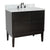 Bellaterra Home 400503-CP-WMO 37" Single Vanity in Cappuccino with White Carrara Marble, White Oval Sink