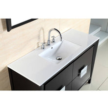 Load image into Gallery viewer, Bellaterra Home 500410-ES-WH-48S 48&quot; Single Vanity in Dark Espresso with White Ceramic Countertop and Integrated Sink