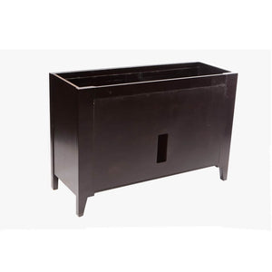 Bellaterra Home 500410-ES-WH-48S 48" Single Vanity in Dark Espresso with White Ceramic Countertop and Integrated Sink