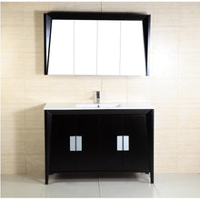 Load image into Gallery viewer, Bellaterra Home 500410D-ES-WH-48S 48&quot; Single Vanity in Dark Espresso with White Ceramic Countertop and Integrated Sink