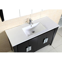Load image into Gallery viewer, Bellaterra Home 500410D-ES-WH-48S 48&quot; Single Vanity in Dark Espresso with White Ceramic Countertop and Integrated Sink