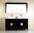Bellaterra Home 500410D-ES-WH-60D 60" Double Vanity in Dark Espresso with White Quartz, Above Counter Sinks