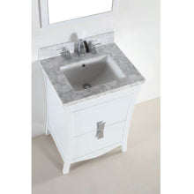 Load image into Gallery viewer, Bellaterra Home 500701-24-WC 24.49&quot; Single Vanity in White with White Carrara Marble, White Rectangle Sink