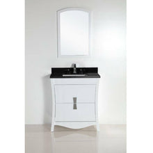 Load image into Gallery viewer, Bellaterra Home 500701-30-BG 30.39&quot; Single Vanity in White with Black Galaxy Granite, White Rectangle Sink