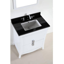 Load image into Gallery viewer, Bellaterra Home 500701-30-BG 30.39&quot; Single Vanity in White with Black Galaxy Granite, White Rectangle Sink