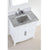 Bellaterra Home 500701-30-WC 30.39" Single Vanity in White with White Carrara Marble, White Rectangle Sink