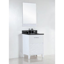 Load image into Gallery viewer, Bellaterra Home 500709-24-BG 24.49&quot; Single Vanity in White with Black Galaxy Granite, White Rectangle Sink