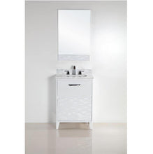 Load image into Gallery viewer, Bellaterra Home 500709-24-WC 24.49&quot; Single Vanity in White with White Carrara Marble, White Rectangle Sink