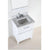 Bellaterra Home 500709-24-WC 24.49" Single Vanity in White with White Carrara Marble, White Rectangle Sink