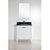 Bellaterra Home 500709-30-BG 30.39" Single Vanity in White with Black Galaxy Granite, White Rectangle Sink