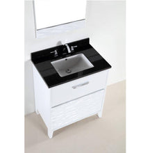 Load image into Gallery viewer, Bellaterra Home 500709-30-BG 30.39&quot; Single Vanity in White with Black Galaxy Granite, White Rectangle Sink
