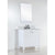 Bellaterra Home 500709-30-WC 30.39" Single Vanity in White with White Carrara Marble, White Rectangle Sink