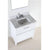 Bellaterra Home 500709-30-WC 30.39" Single Vanity in White with White Carrara Marble, White Rectangle Sink