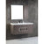 Bellaterra Home 500821-48S 48" Single Wall Mount Vanity in Gray Brownish Oak with White Ceramic Countertop and Integrated Sink