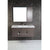 Bellaterra Home 500821-48S 48" Single Wall Mount Vanity in Gray Brownish Oak with White Ceramic Countertop and Integrated Sink